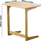 Dark / White / Nature Bamboo C-Shaped Sofa Side Table – Single