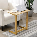 Dark / White / Nature Bamboo C-Shaped Sofa Side Table – Single