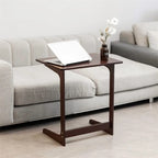Dark / White / Nature Bamboo C-Shaped Sofa Side Table – Single