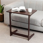 Dark / White / Nature Bamboo C-Shaped Sofa Side Table – Single