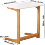 Dark / White / Nature Bamboo C-Shaped Sofa Side Table – Single