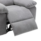 Light Gray Velvet Power Recliner Chair with Heat & Massage, Single Seat
