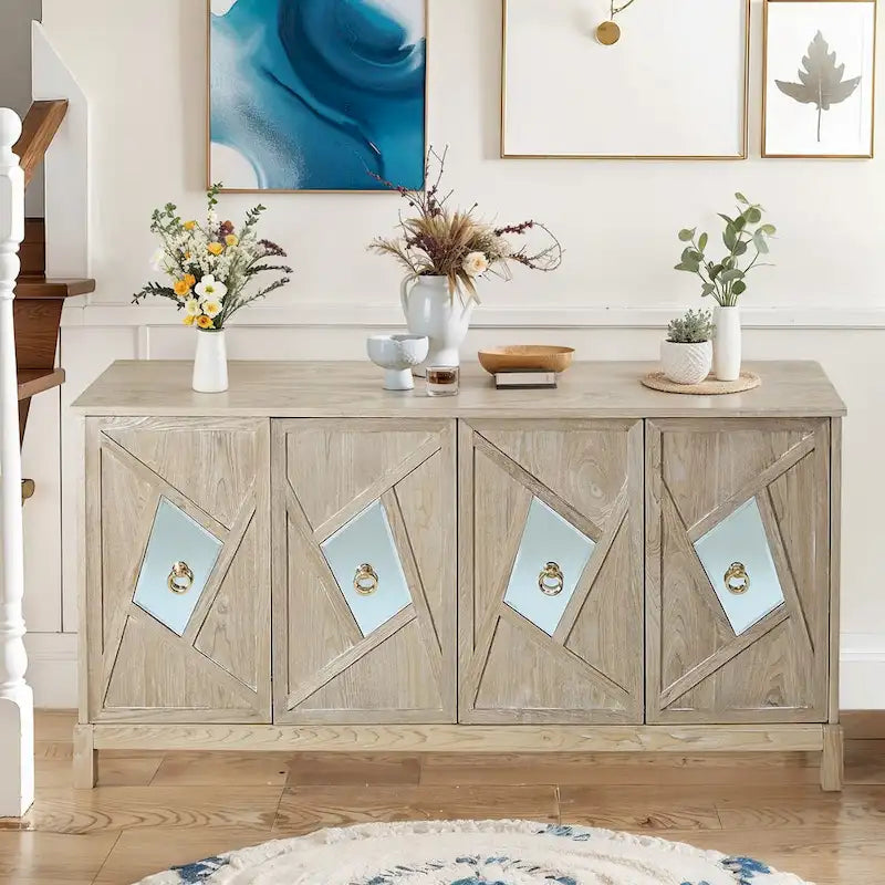 Modern 4-Door Cabinet