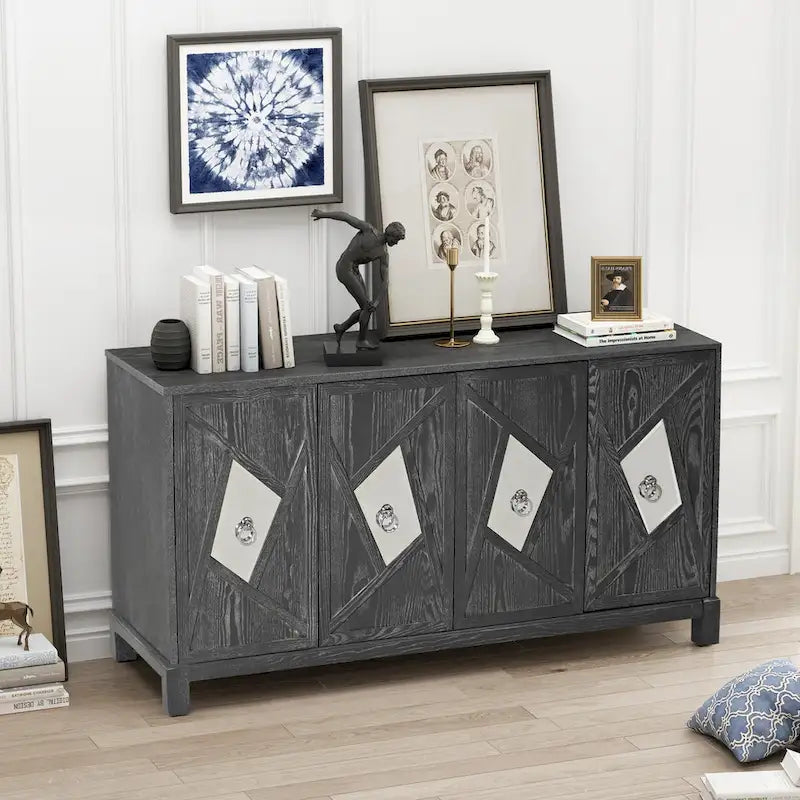 Modern 4-Door Cabinet
