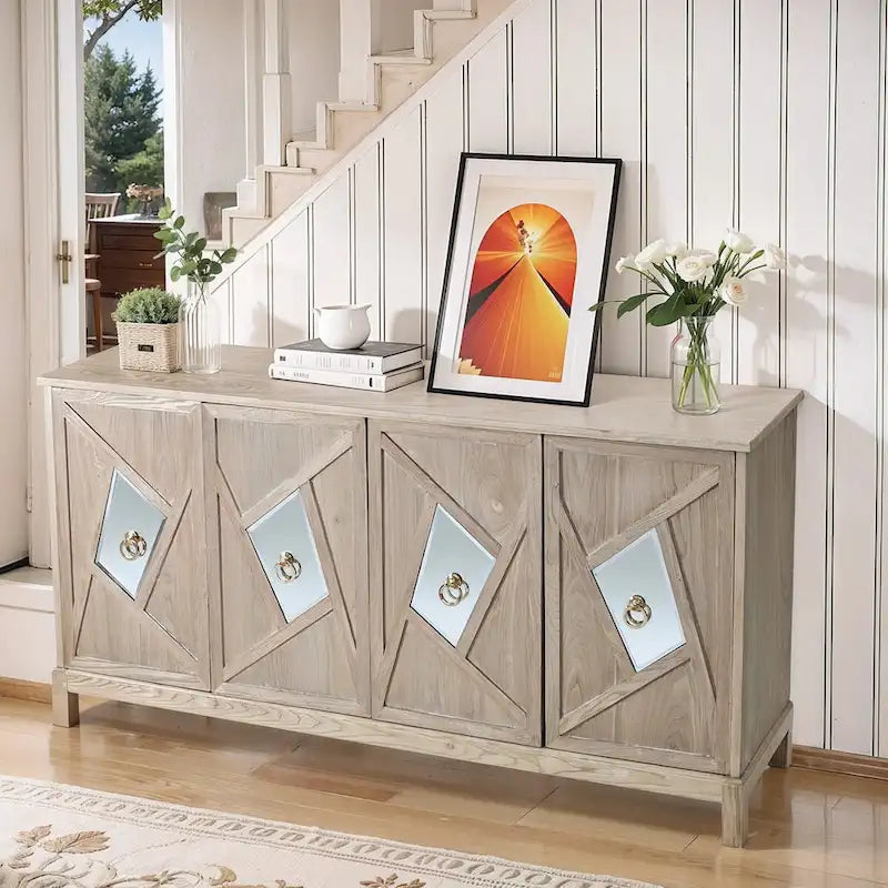 Modern 4-Door Cabinet