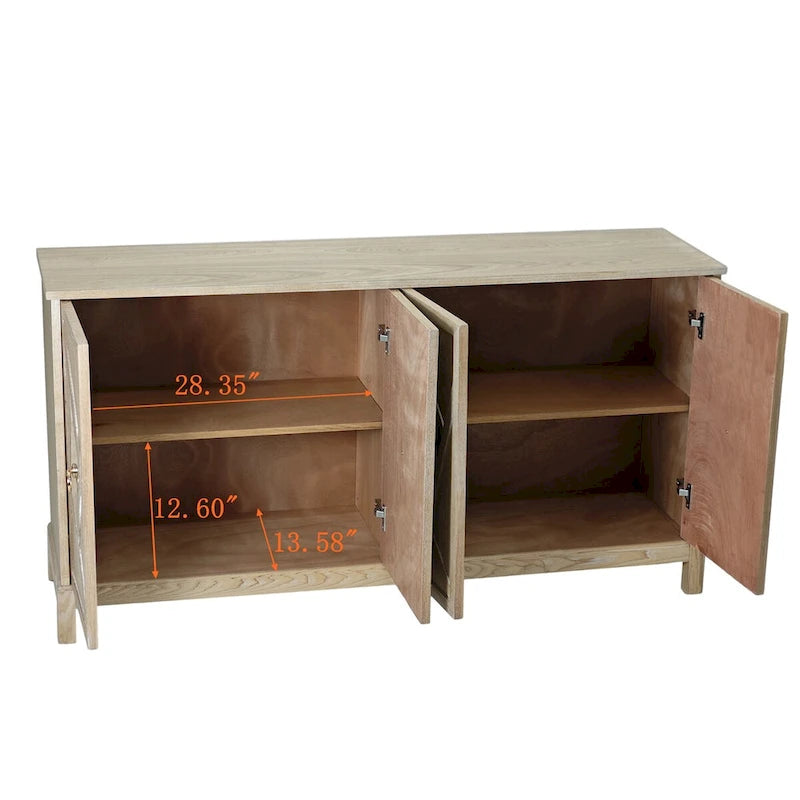 Modern 4-Door Cabinet
