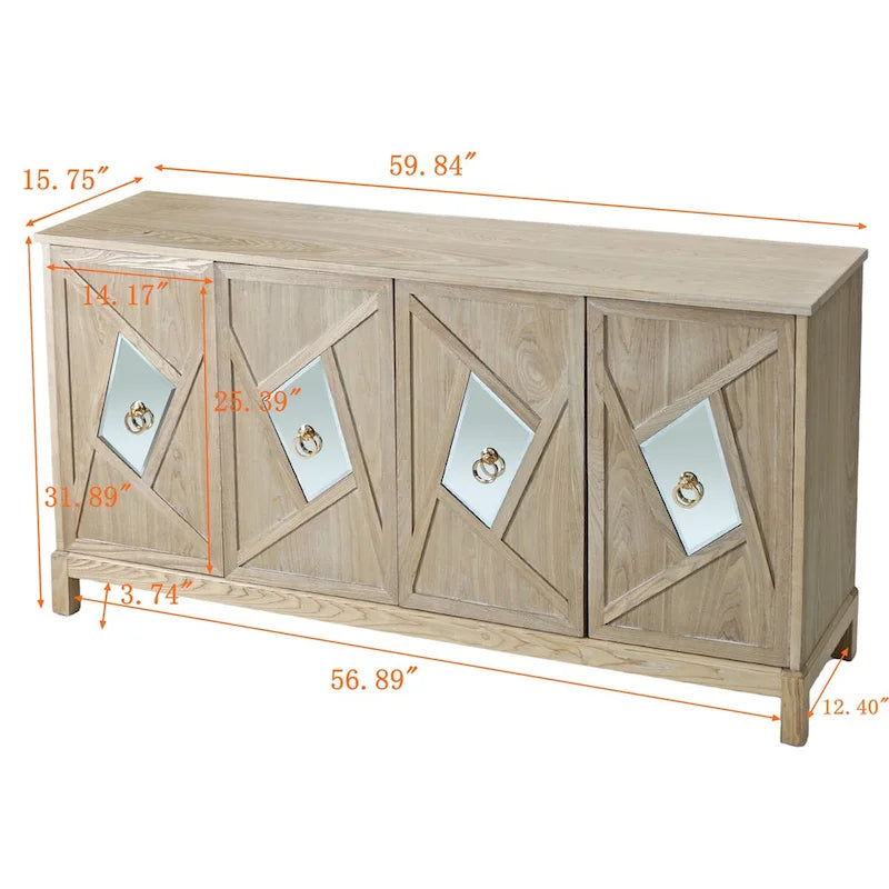 Modern 4-Door Cabinet