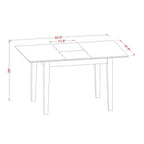 Buttermilk/Cherry & Mahogany Rectangular Butterfly Leaf Dining Table, Seats 4–6