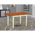 Buttermilk/Cherry & Mahogany Rectangular Butterfly Leaf Dining Table, Seats 4–6