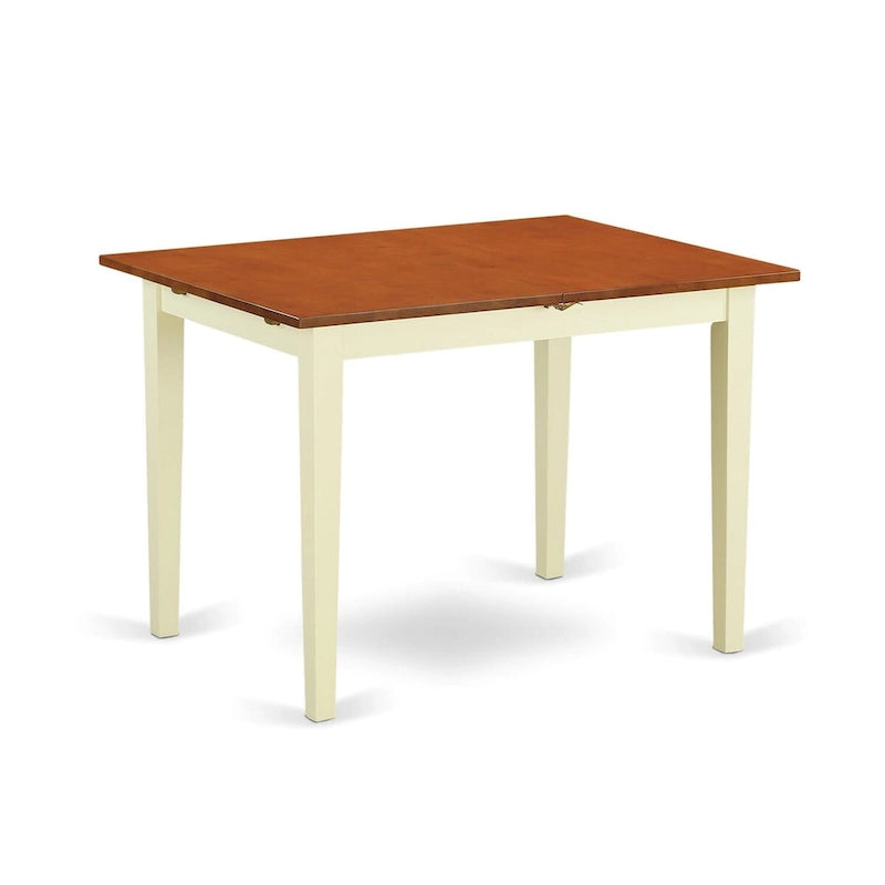 Buttermilk/Cherry & Mahogany Rectangular Butterfly Leaf Dining Table, Seats 4–6