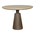 39  Pedestal Round Table Weathered Natural