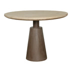 39  Pedestal Round Table Weathered Natural