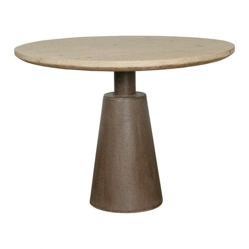 39  Pedestal Round Table Weathered Natural