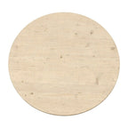 39" Round Pedestal Table, Weathered Natural Wood, Seats 2