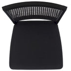 Black Rattan Back Dining Chair, Set of 2